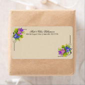 Victoriaans verzendlabels met bloemaccenten etiket (Insitu)
