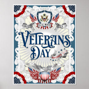 "VICTORIAANS VETERANDAG" Zware voorraad Poster