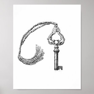 Victoriaans Victrola Key Poster