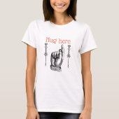 Victoriaans vinger wijzend hand t-shirt (Voorkant)