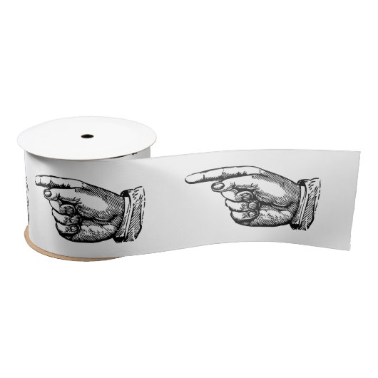 Victoriaans vinger wijzend handlint satijnen lint (Spoel)