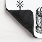 Victoriaans  vinger wijzende hand mousepad muismat (Hoek)