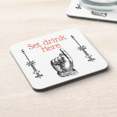 Victoriaans  vinger wijzende hand onderzetters (Linkerzijde)