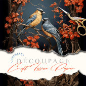 Victoriaans vinken Japanse lak stijl Decoupage Tissuepapier