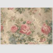 Victoriaans vintage Bloemontkoppeling Tissuepapier (Voorkant)
