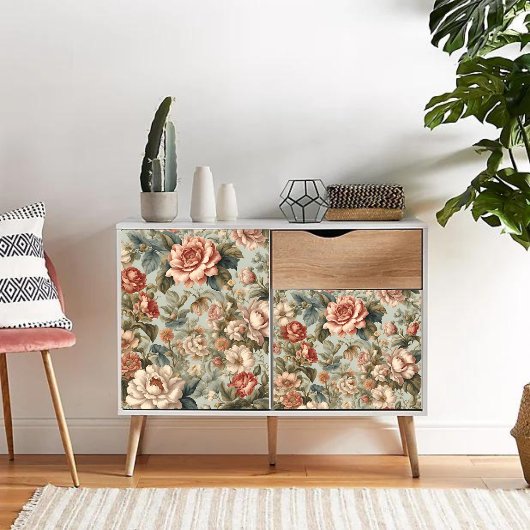 Victoriaans vintage Bloemontkoppeling Weefselpapie Tissuepapier