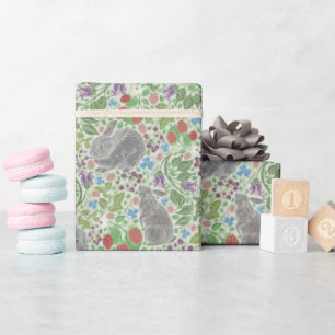 Victoriaans Vintage Bunny Rabbit Berry Garden East Cadeaupapier