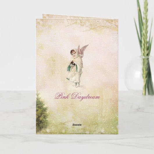 Victoriaans Vintage Kerst Kaart (Achterkant)