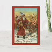 Victoriaans Vintage Kerst Kaart (Voorkant)