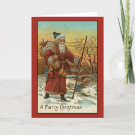 Victoriaans Vintage Kerst Kaart