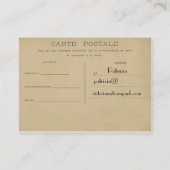 Victoriaans Vintage Stijlvol Visitekaartje (Achterkant)