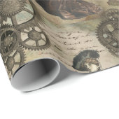 Victoriaans Vintage van Steampunk ontkoppelingstan Cadeaupapier (Rol Hoek)