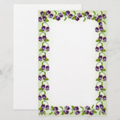 Victoriaans Viola Garden Stationery Briefpapier (Voorkant / Achterkant)
