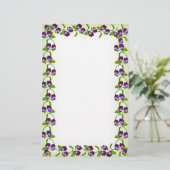 Victoriaans Viola Garden Stationery Briefpapier (Staand voorkant)