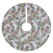 Victoriaans Violet Hellebore Flowers Kerstboom Rok (Voorkant)