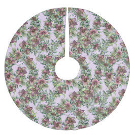 Victoriaans Violet Hellebore Flowers Kerstboom Rok