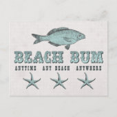Victoriaans vis en zeesterren strand Bum Briefkaart (Voorkant)