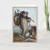  Victoriaans vis kerst Kaart (Voorkant)