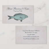  Victoriaans vis Visitekaartje (Voorkant / Achterkant)