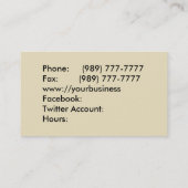 Victoriaans  Visitekaartje (Achterkant)