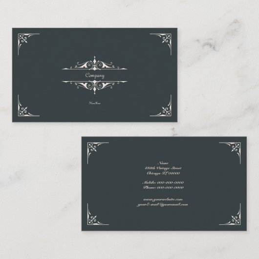 Victoriaans Visitekaartje (Voorkant / Achterkant)