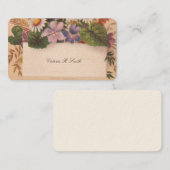 Victoriaans visitekaartje - Floral (Voorkant / Achterkant)
