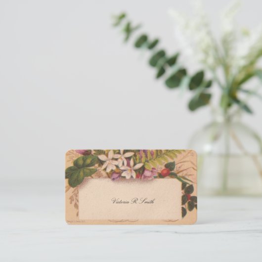 Victoriaans visitekaartje - Floral (Staand voorkant)
