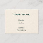 Victoriaans Visitekaartje met ventilator en schui (Achterkant)