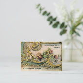 Victoriaans Visitekaartje met ventilator en schui (Staand voorkant)