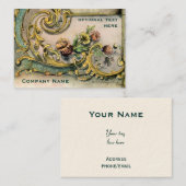 Victoriaans Visitekaartje met ventilator en schui (Voorkant / Achterkant)