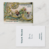  Victoriaans Visitekaartje met ventilator en schui (Voorkant / Achterkant)