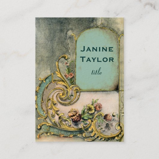  Victoriaans Visitekaartje schuifvenster (Voorkant)