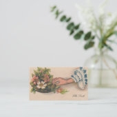 Victoriaans visitekaartjes - Flower Bowl (Staand voorkant)