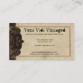 Victoriaans Visitekaartjes van steampunkleder (Achterkant)