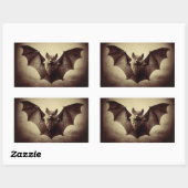  Victoriaans Vleermuis Fotografie Spooky Gothic Rechthoekige Sticker (Vel)