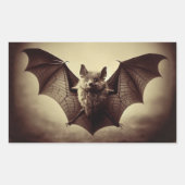  Victoriaans Vleermuis Fotografie Spooky Gothic Rechthoekige Sticker (Voorkant)