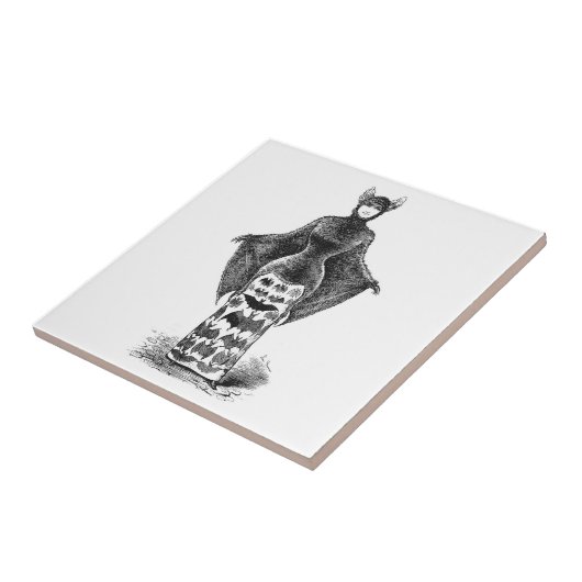  Victoriaans vleermuis Tegeltje (Zijkant)