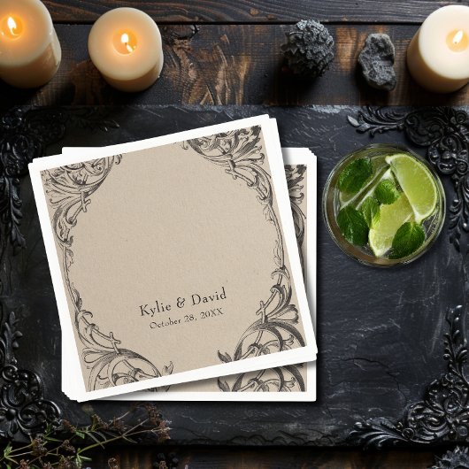 Victoriaans vleermuis tot de dood Black & Tan brui Servet