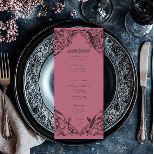 Victoriaans vleermuis tot de dood Black & Wine Wed Menu