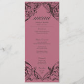 Victoriaans vleermuis tot de dood Black & Wine Wed Menu (Voorkant)