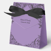 Victoriaans vleermuis tot de dood zwart & Paarse b Bedankdoosjes (Voorkant)