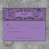 Victoriaans vleermuis tot de dood zwart & Paarse b RSVP Kaartje