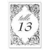 Victoriaans vleermuis tot de dood zwart-wit bruilo kaart (Voorkant)