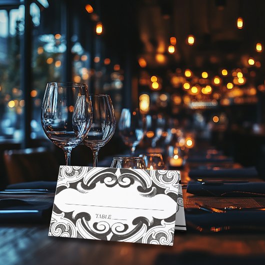 Victoriaans vleermuis tot de dood zwart-wit bruilo plaatskaartje