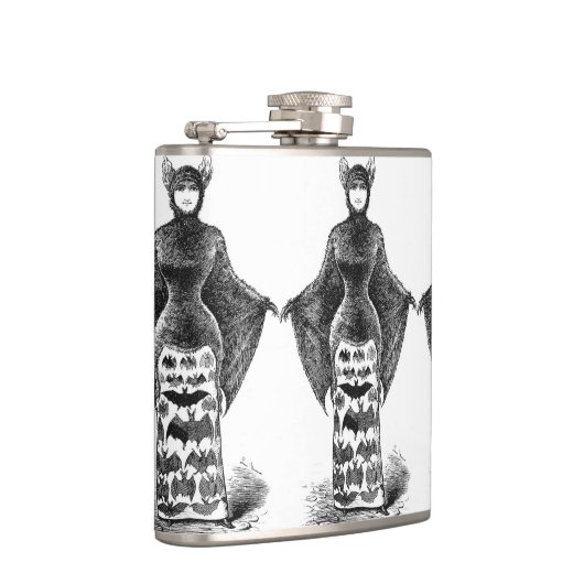  Victoriaans vleermuisvrouw Heupfles (Rechts)