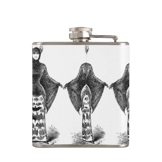  Victoriaans vleermuisvrouw Heupfles (Achterkant)