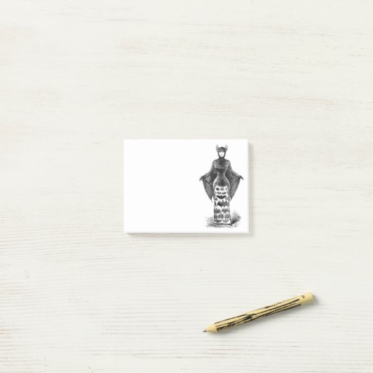 Victoriaans vleermuisvrouw Post-it® Notes (Op bureau)