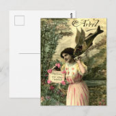 Victoriaans vliegende vissen, April Fools Day Briefkaart (Voorkant / Achterkant)