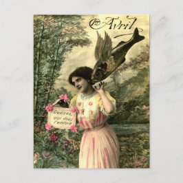 Victoriaans vliegende vissen, April Fools Day Briefkaart