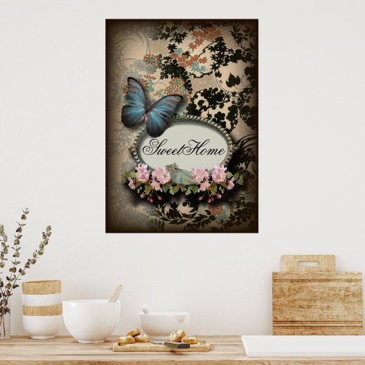 Victoriaans vliegenvlinder poster (Keuken)